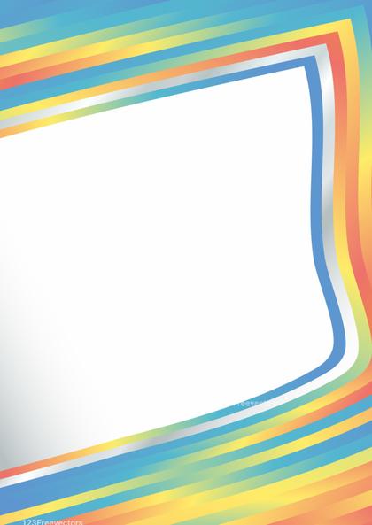 Red Yellow and Blue Frame Background with Space for Your Text Vector Graphic