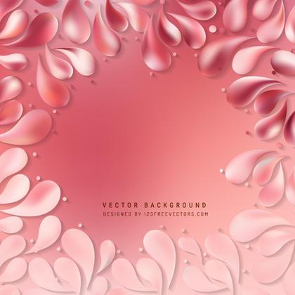 Abstract Light Pink Floral Ornamental Drops Background