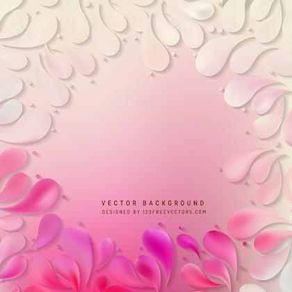 Light Pink Floral Drops Background