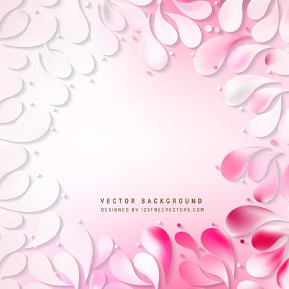 Light Pink Decorative Floral Drops Background
