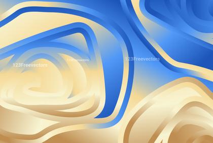 Abstract Blue and Gold Swirls