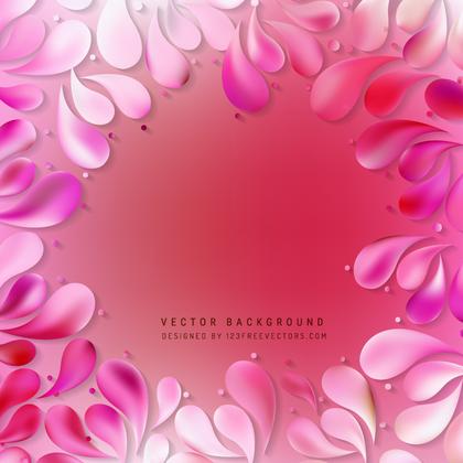 Pink Decorative Floral Drops Background