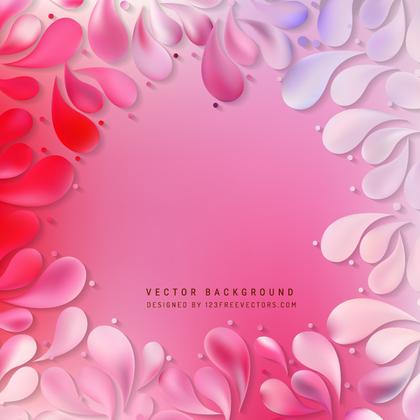 Pink Floral Ornamental Drops Background