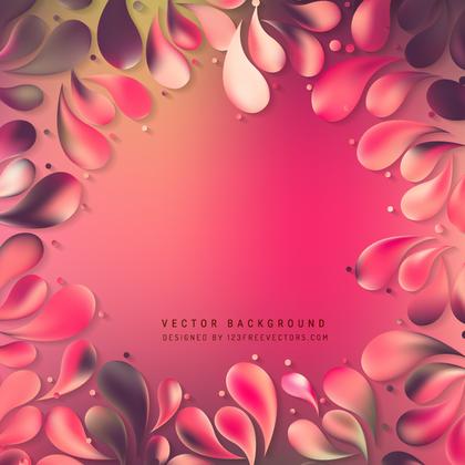 Pink Floral Drops Background