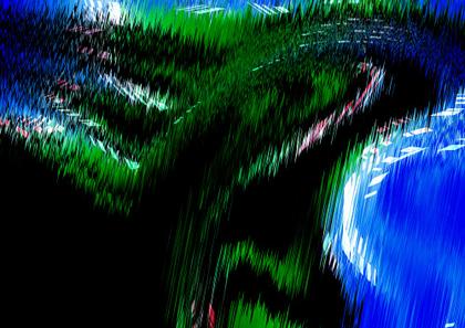 Abstract Green and Blue Strokes