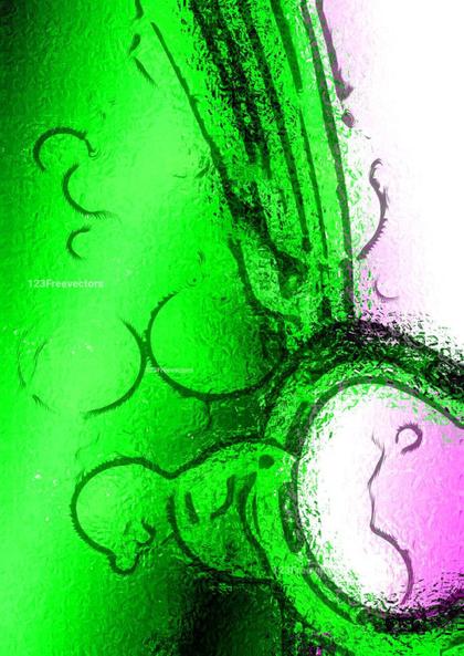 Abstract Green and Pink Shapes