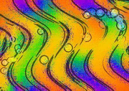 Wavy Abstract with Circles