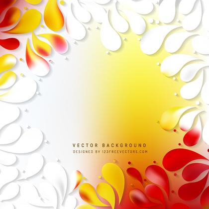 Red Yellow Ornamental Drops Background