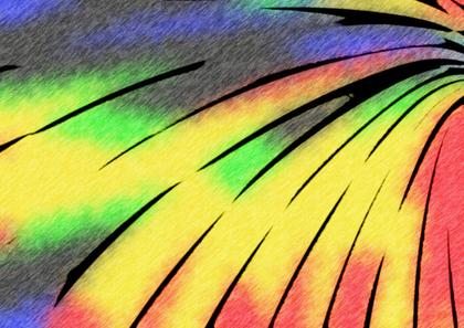 Rainbow Burst with Black Lines