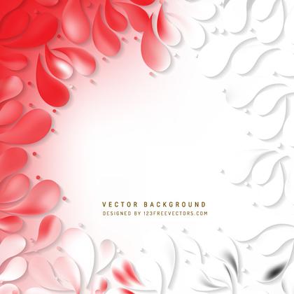 Light Red Decorative Floral Drops Background