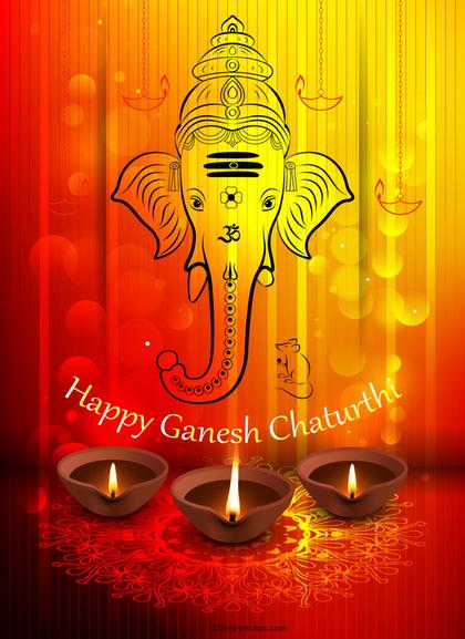 Ganesh Chaturthi Background Vector Image