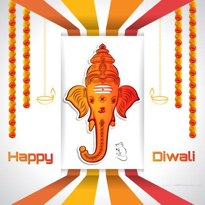 Diwali Background with Lord Ganesha