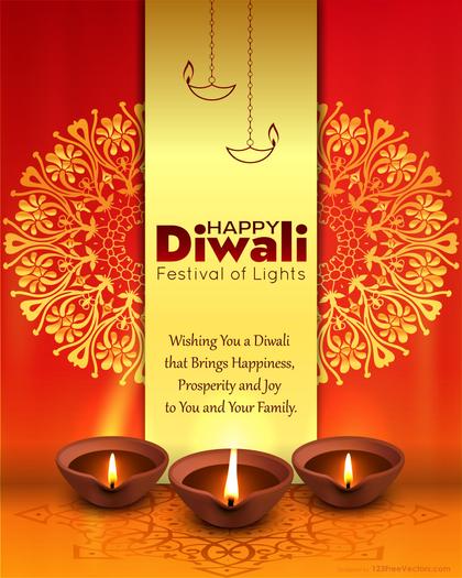 Happy Diwali Greeting Card