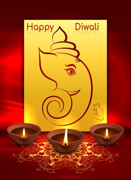 Diwali Poster with Lord Ganesha