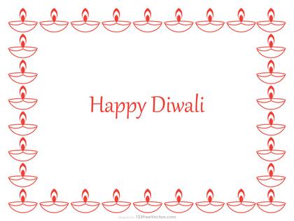 Diwali Diya Frame Border