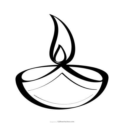 Diya Clip Art Image