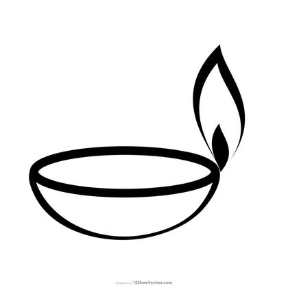 Oil Lamp Clip Art Black and White