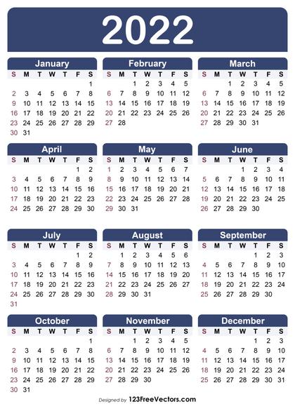 Free Printable Calendar 2022