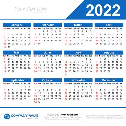 2022 Calendar Template
