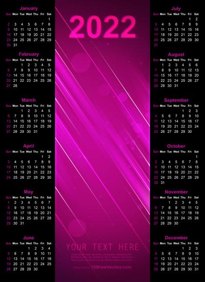 Calendar 2022 Template Ai