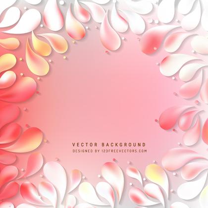 Light Red Floral Drops Background