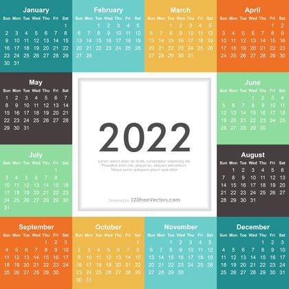 2022 Calendar Illustrator