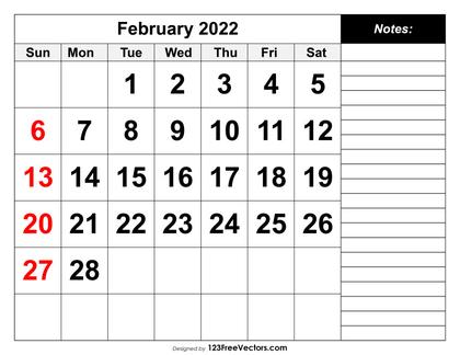 February 2022 Printable Calendar