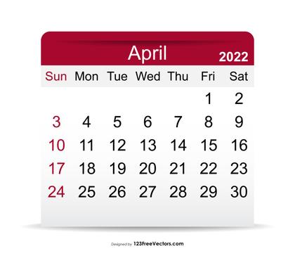 April 2022 Calendar