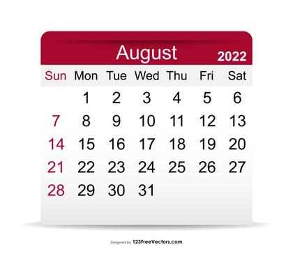 August 2022 Calendar