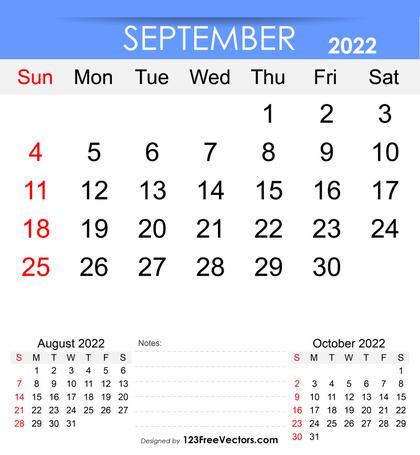 Free Printable September 2022 Calendar