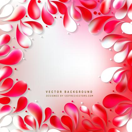 Red White Arc-Drop Background
