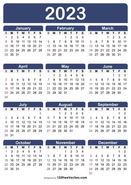 Calendar Template 2023