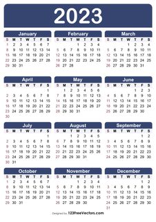 Calendar Template 2023