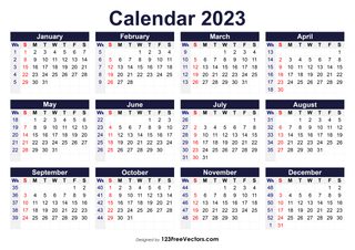 Printable 2023 Calendar with Week Numbers