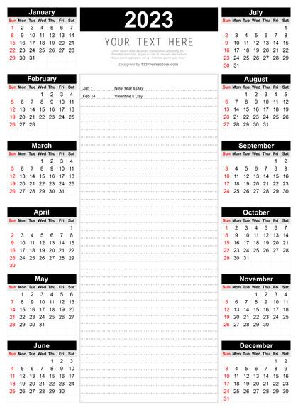 Printable Calendar for 2023