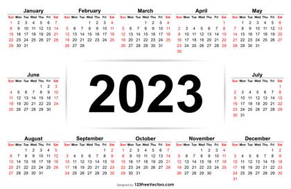 Adobe Illustrator Calendar Template 2023