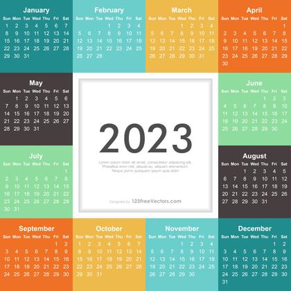2023 Calendar Illustrator