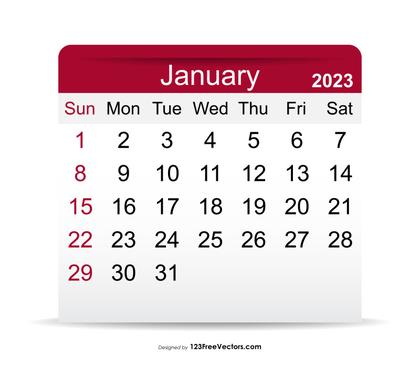 2023 January Calendar