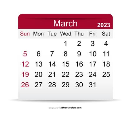 2023 March Calendar