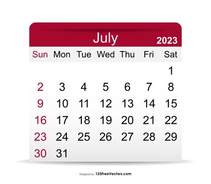 2023 July Calendar