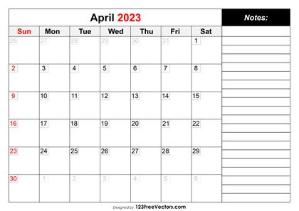April 2023 Calendar