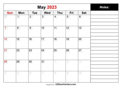 May 2023 Calendar
