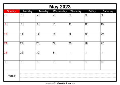 May Calendar 2023