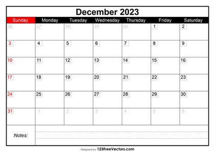 December Calendar 2023