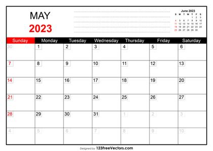 May 2023 Printable Calendar