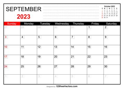 September 2023 Printable Calendar