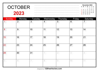 October 2023 Printable Calendar