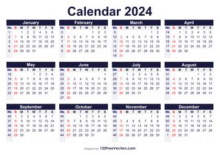 Printable 2024 Calendar with Week Numbers