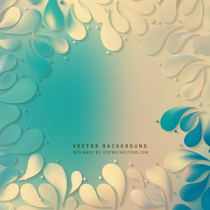 Abstract Turquoise Beige Arc-Drop Background