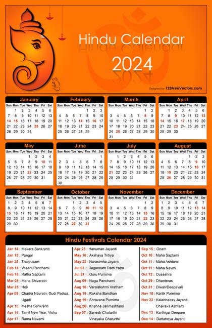 Hindu Calendar 2024